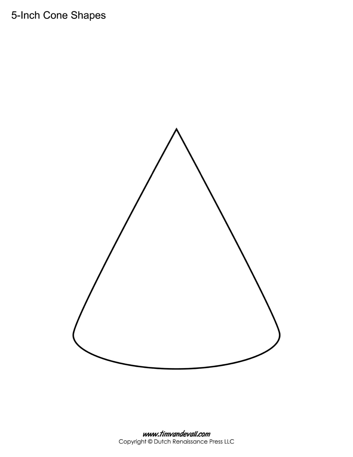 Cone Templates Free Printable Cone Shape PDFs