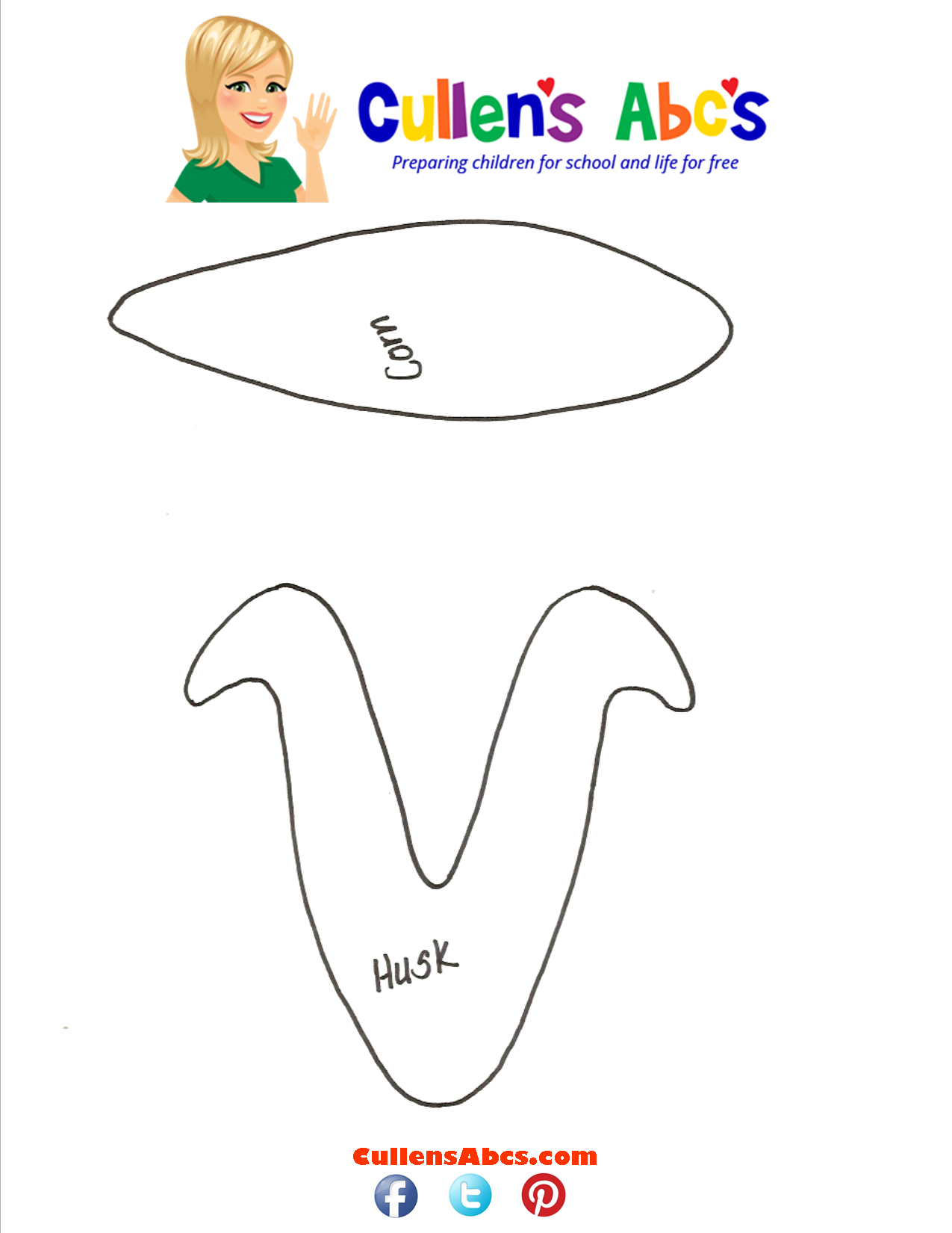 Free Printable Corn Template Printable
