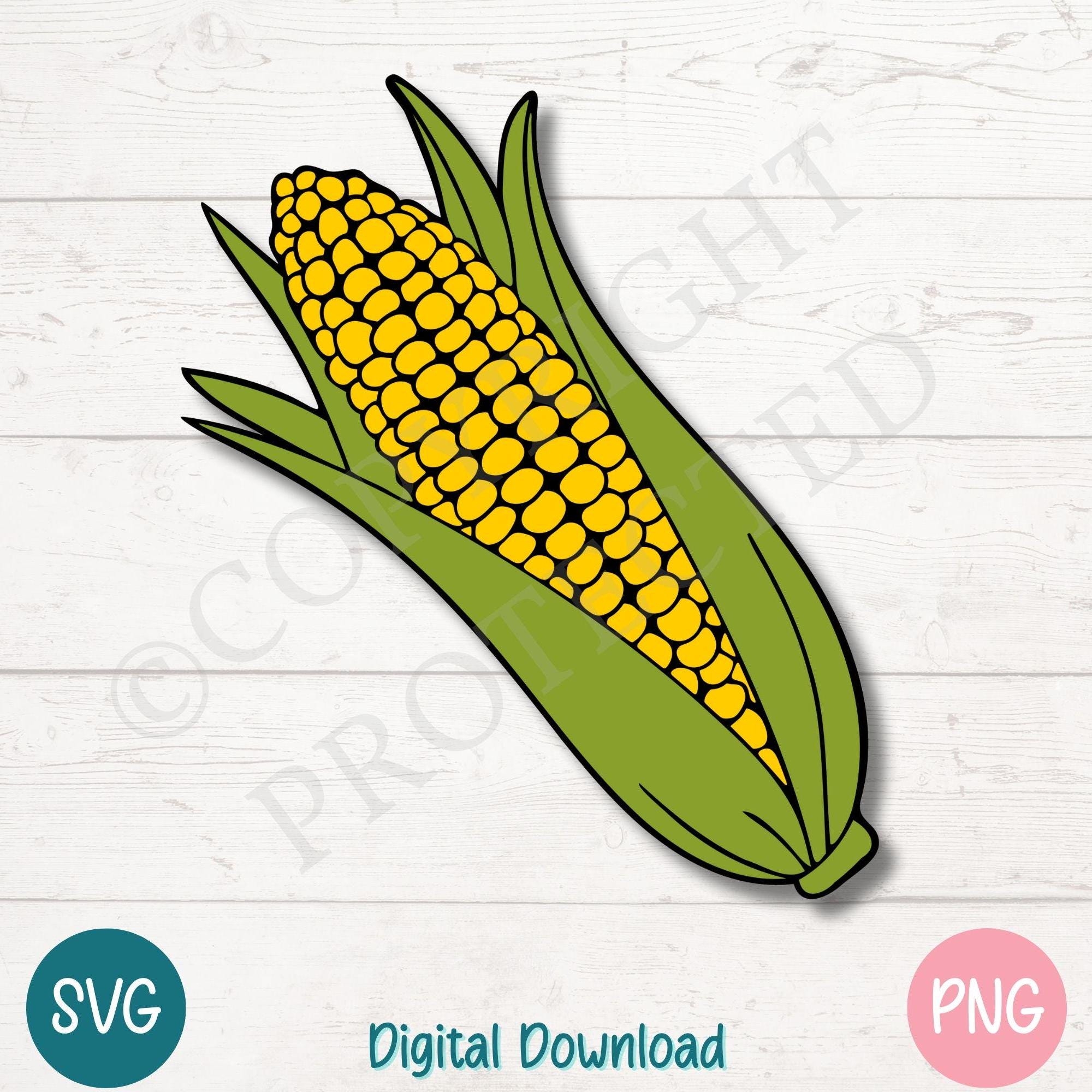 Corn On The Cob SVG PNG Cut Files For Cricut Silhouette Digital Download Laser Engraving Sublimation Printable Commercial Use Clipart Etsy