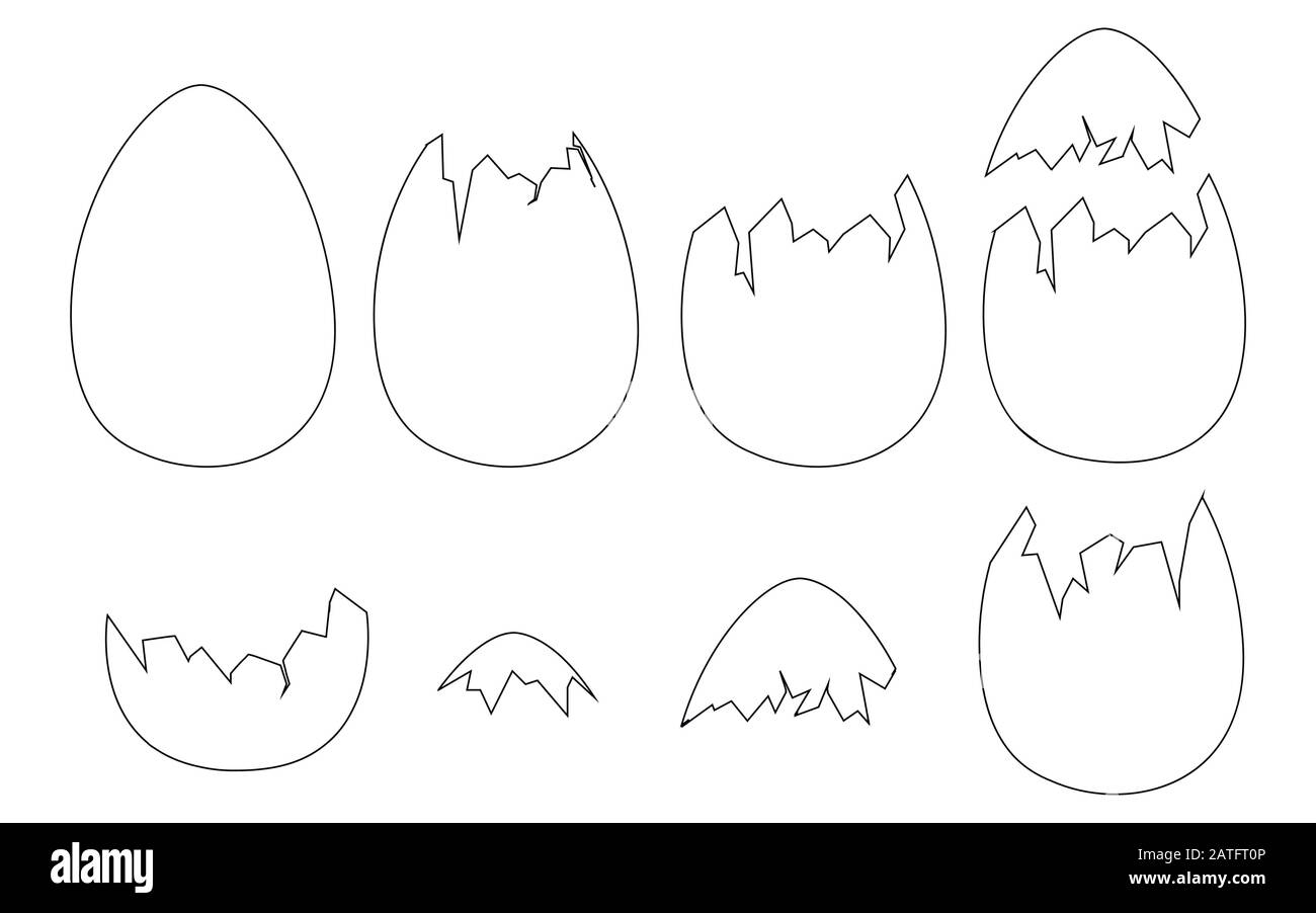 Cracked Egg Template Printable