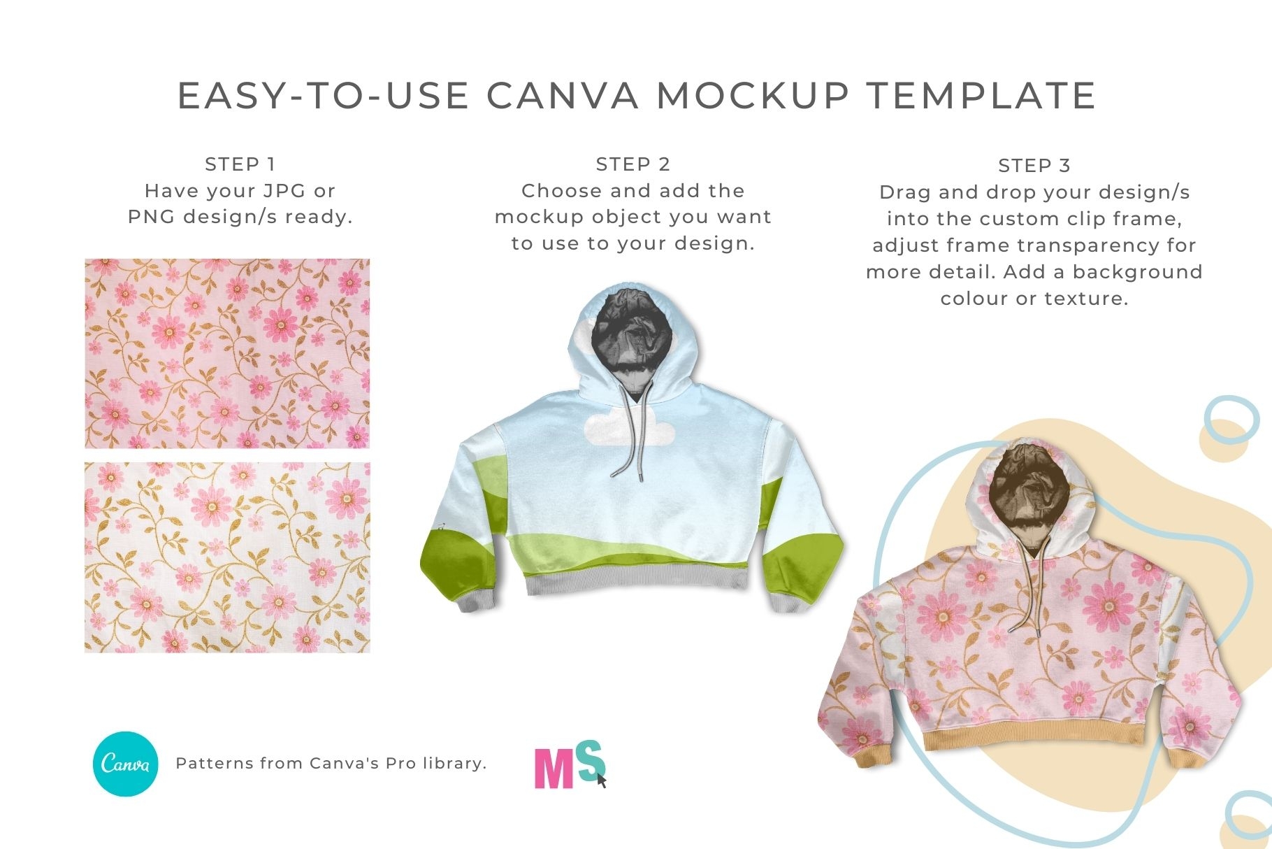 Crop Hoodie Mockup For Canva