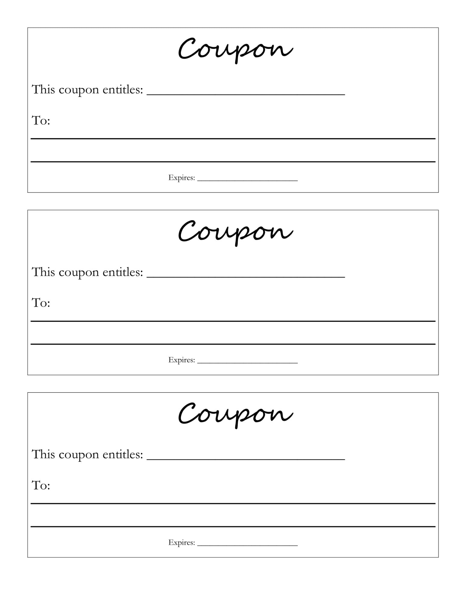 Custom Coupon PDF Editable And Printable Etsy UK
