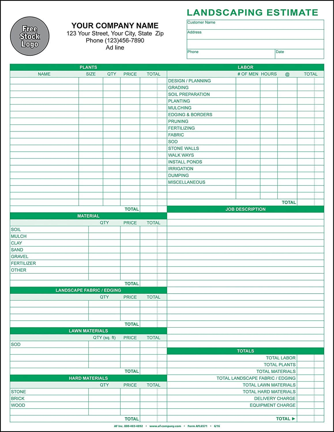 Customizable Landscaping Estimate Template Monday Blog