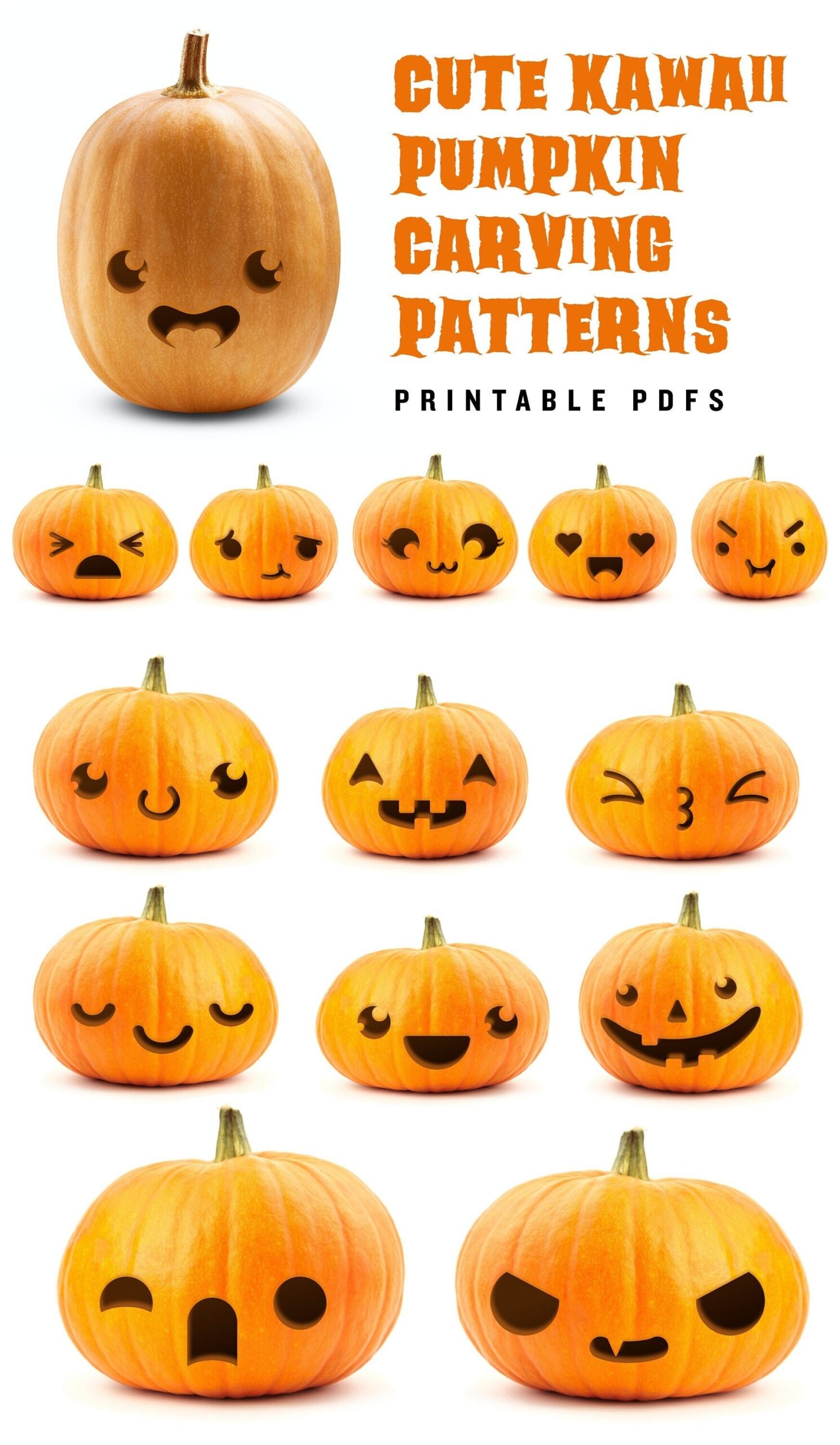 Cute Printable Pumpkin Face Template