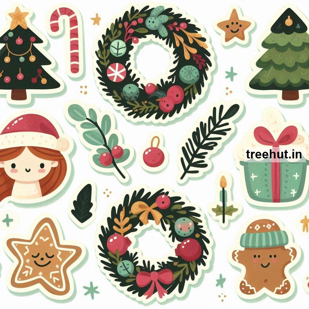 Free Printable Christmas Wreath Template