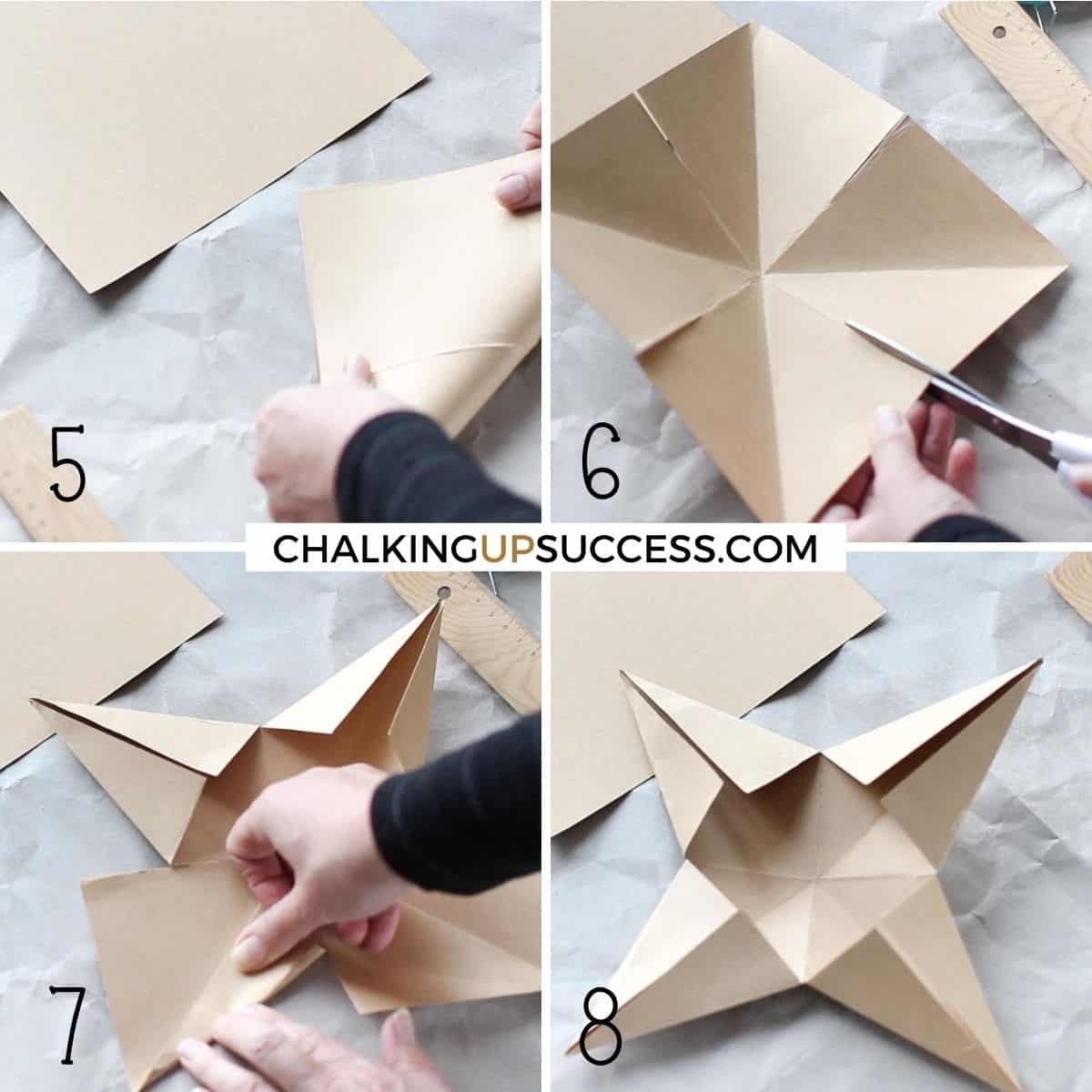 DIY 3D Paper Stars Easy Step By Step Chalking Up Success 
