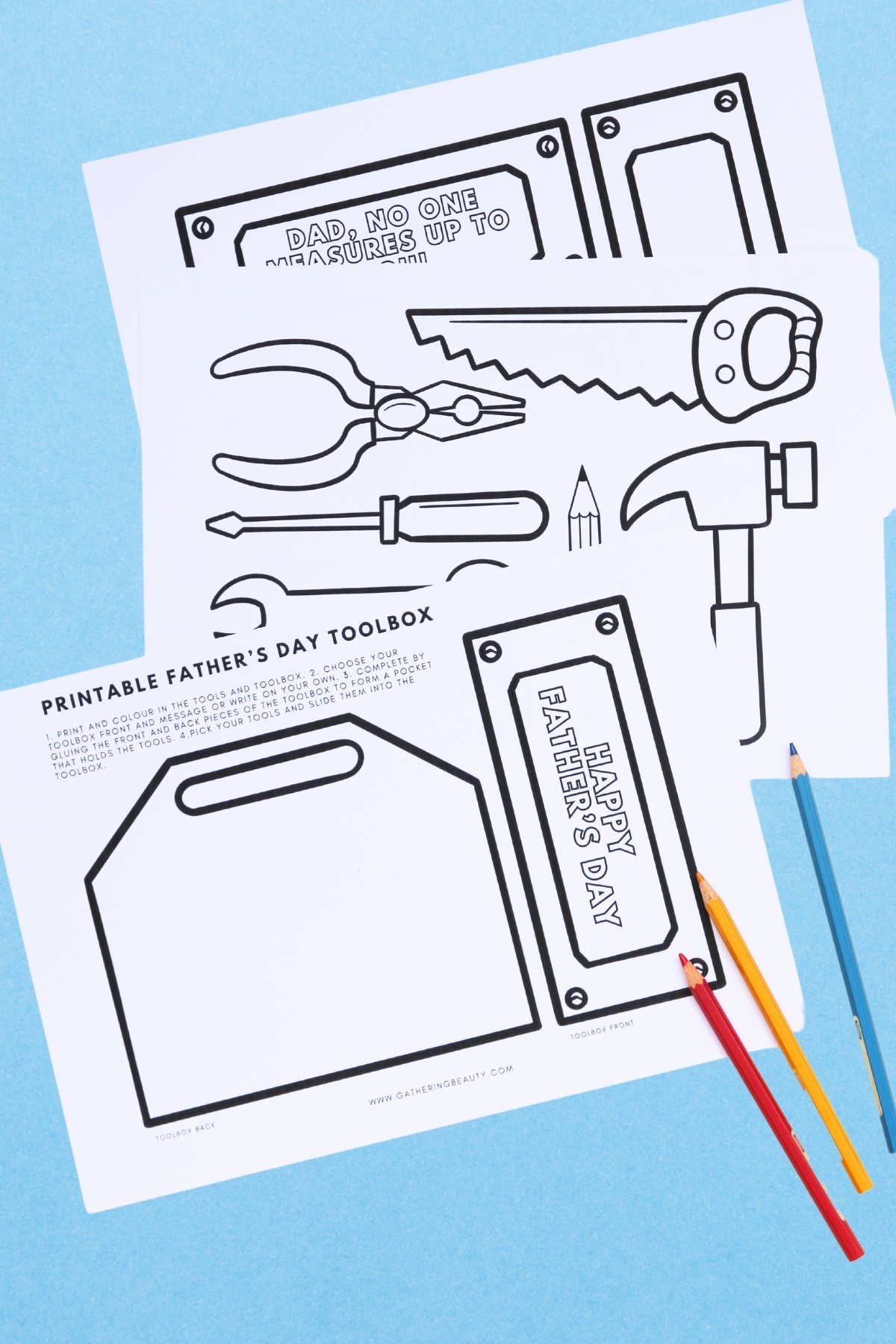 DIY Father s Day Toolbox Craft Gathering Beauty