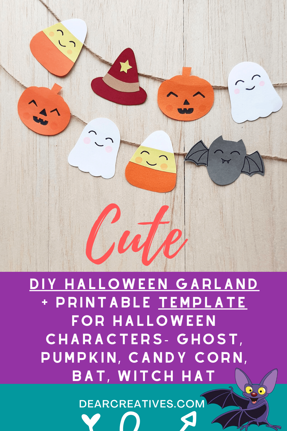 DIY Halloween Garland Halloween Printable Template Dear Creatives