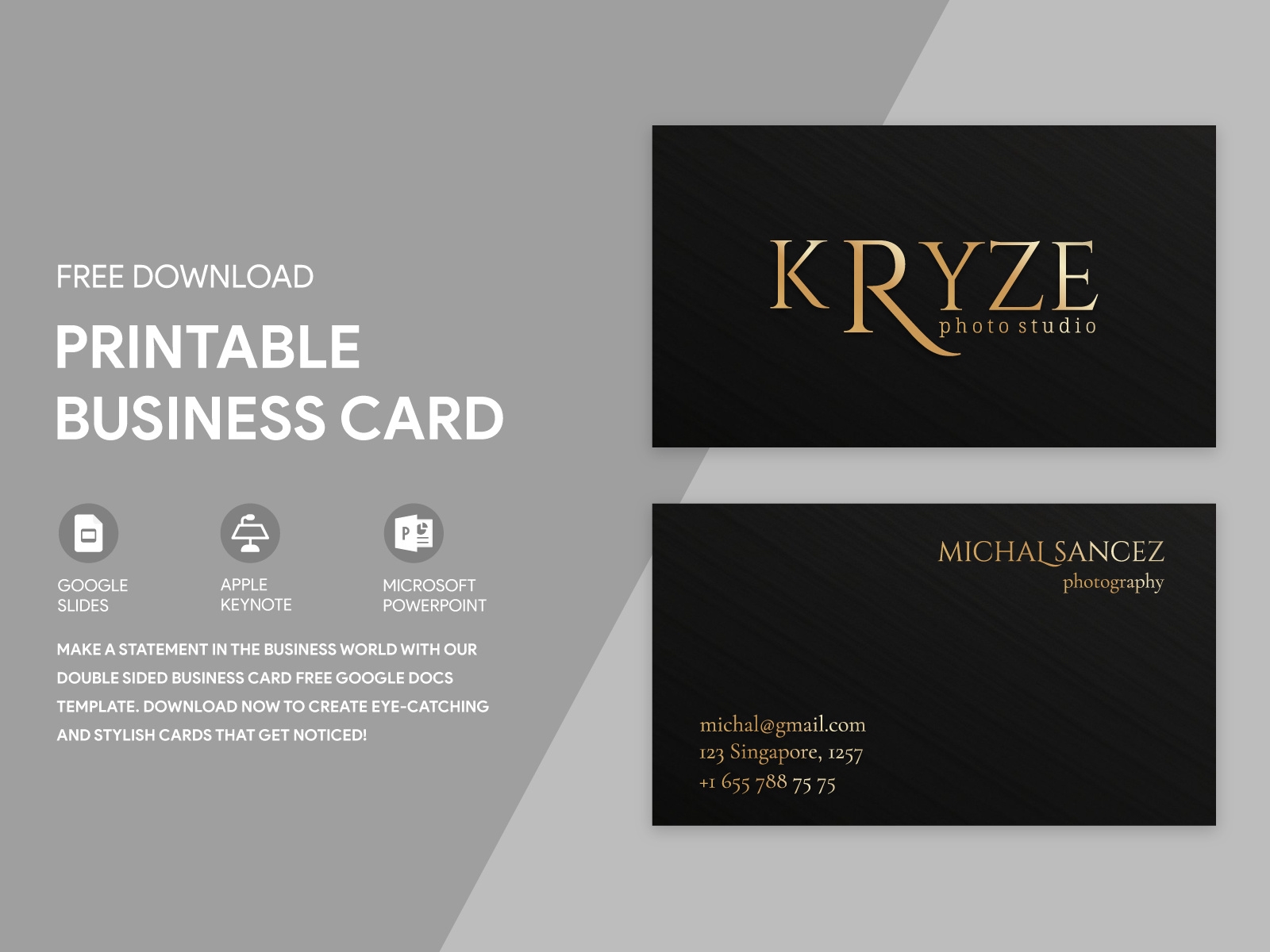 Business Card Printable Template Free