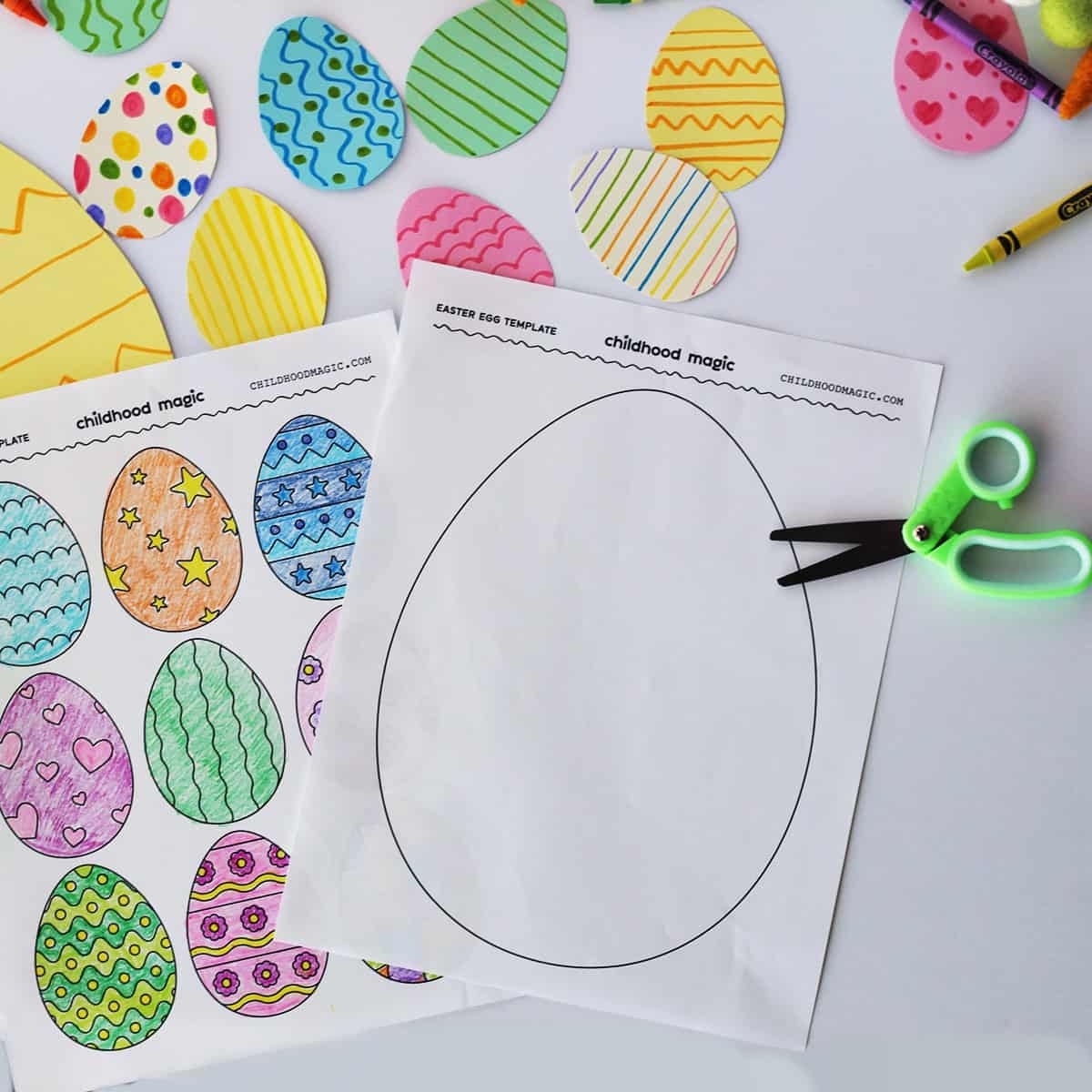 Easter Egg Template Free Printable Childhood Magic