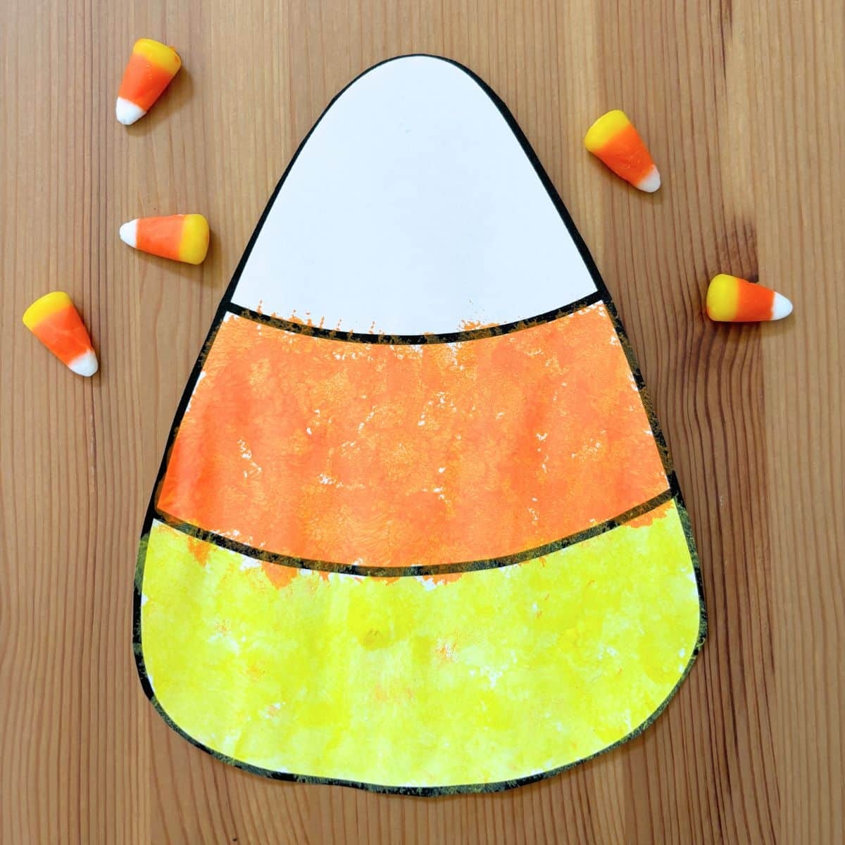 Easy Candy Corn Craft with Free Printable Template Simply Full Of Delight