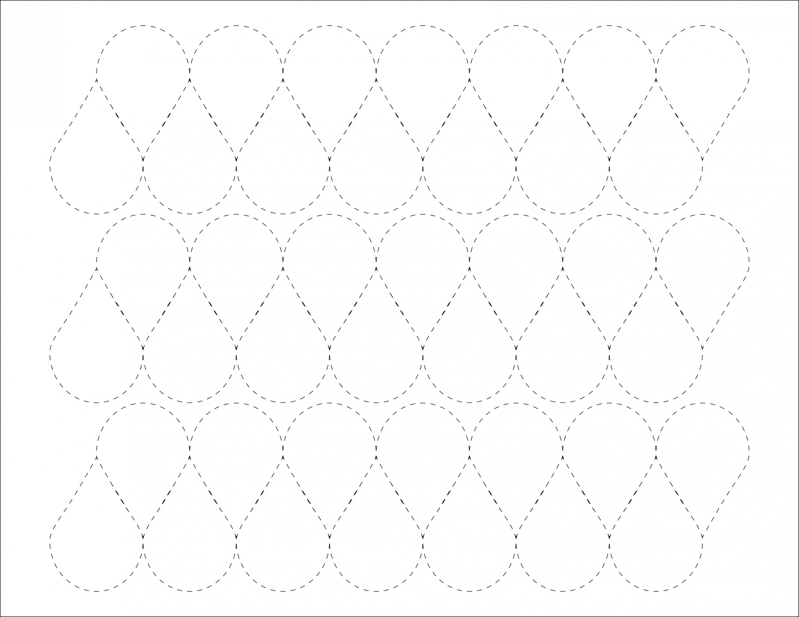 Raindrop Template Printable