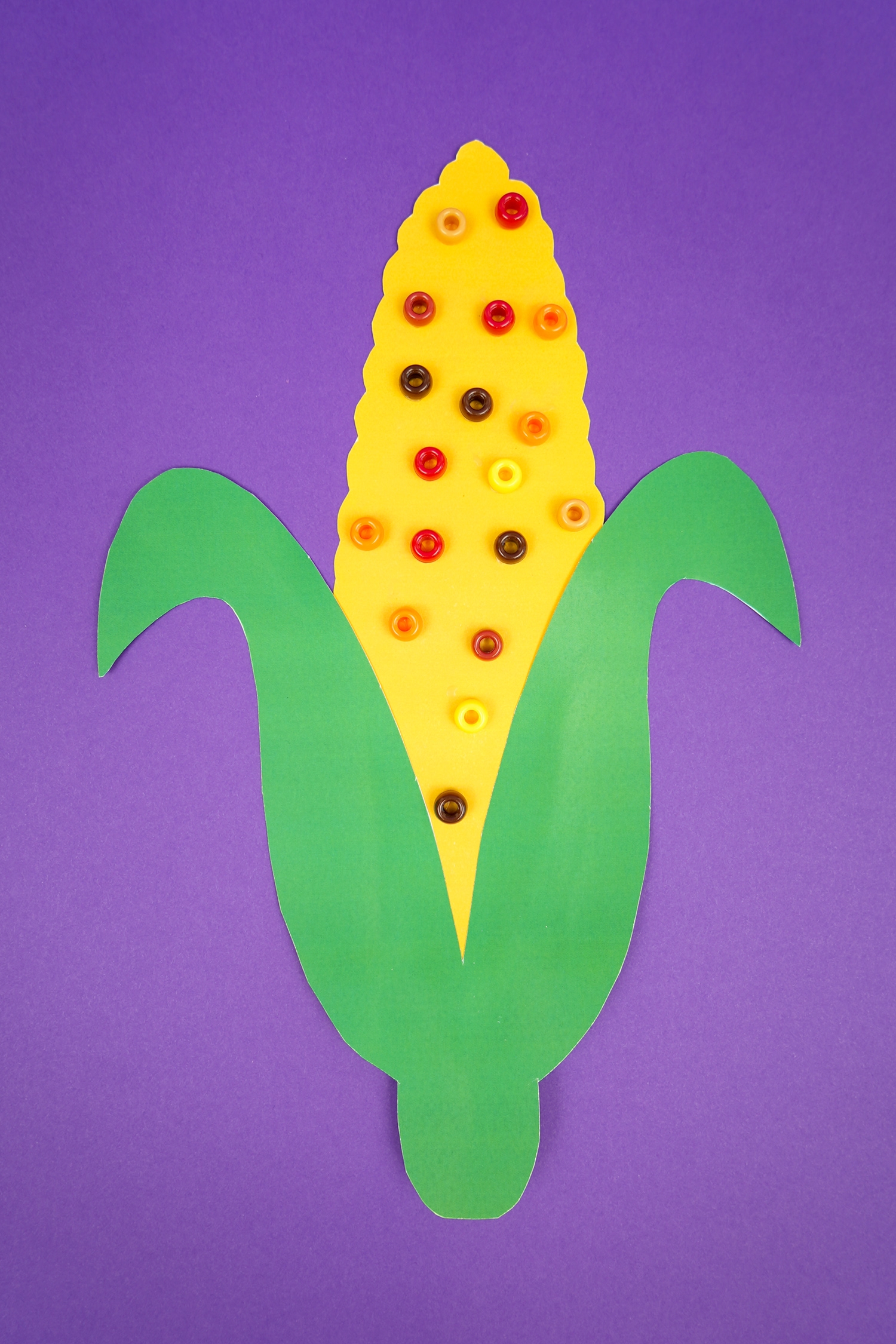 Fall Preschool Craft Paper Beaded Corn Happiness Is Homemade