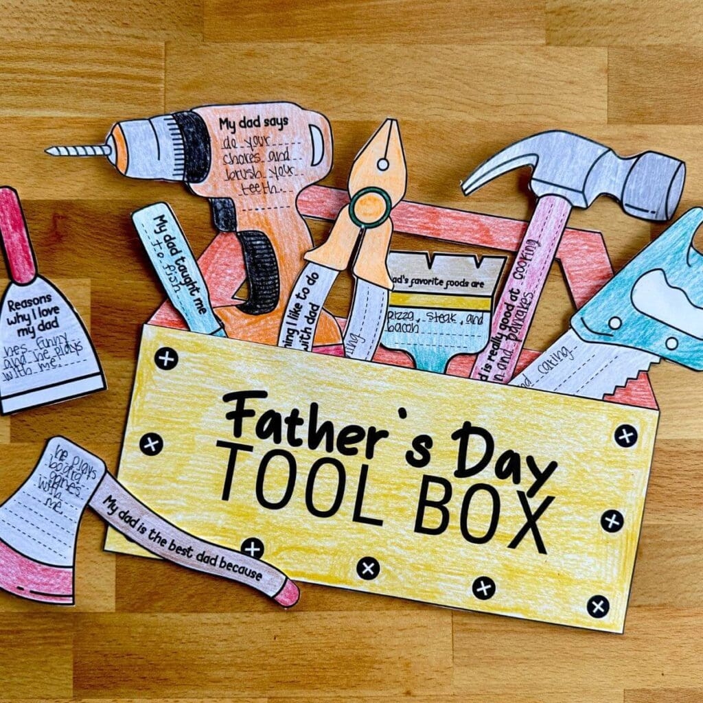 Father s Day Tool Box Craft Free Printable Template For Dad The Savvy Sparrow