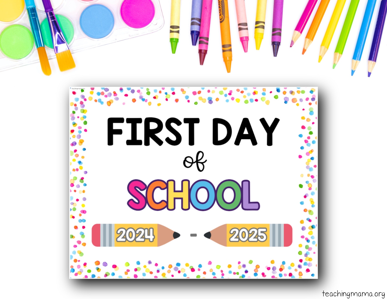 First Day Of School Template Printable