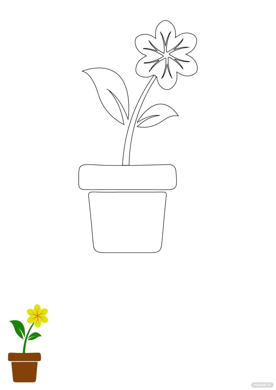 Flower Pot Printable Template