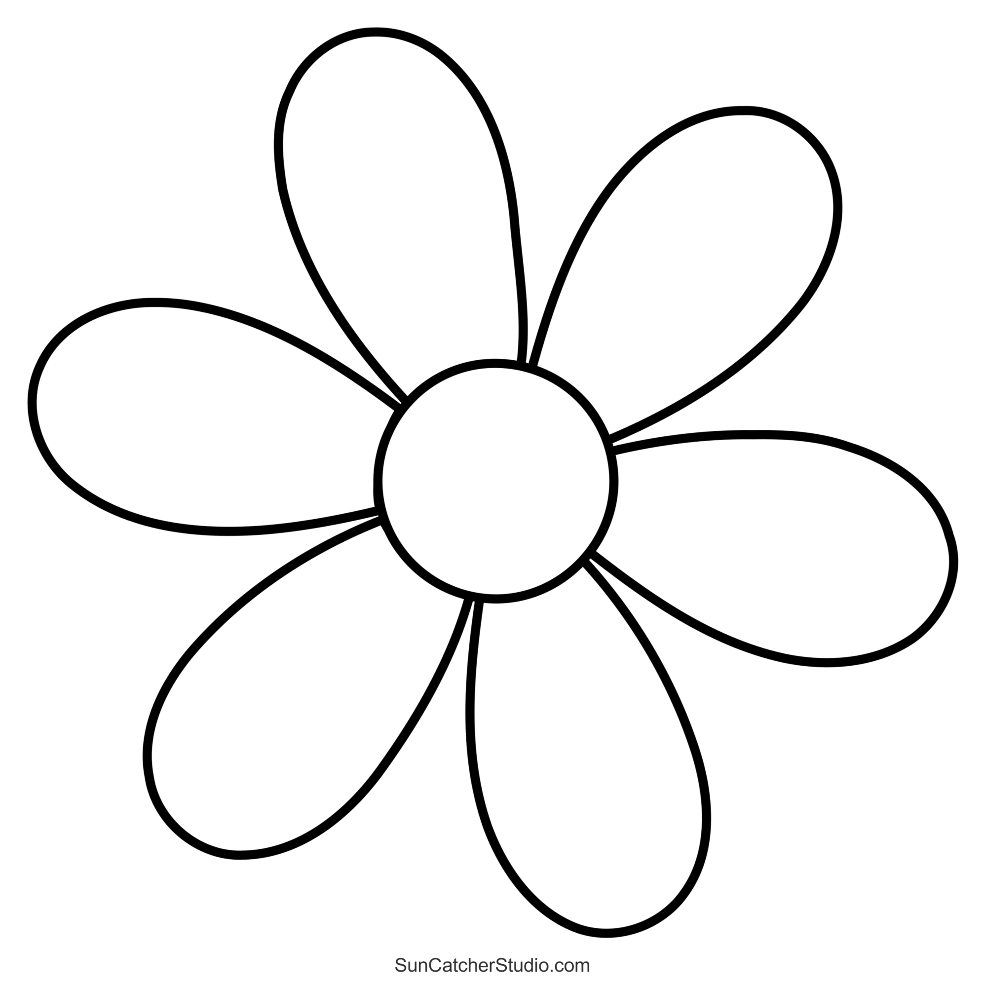 Large Flower Template Printable