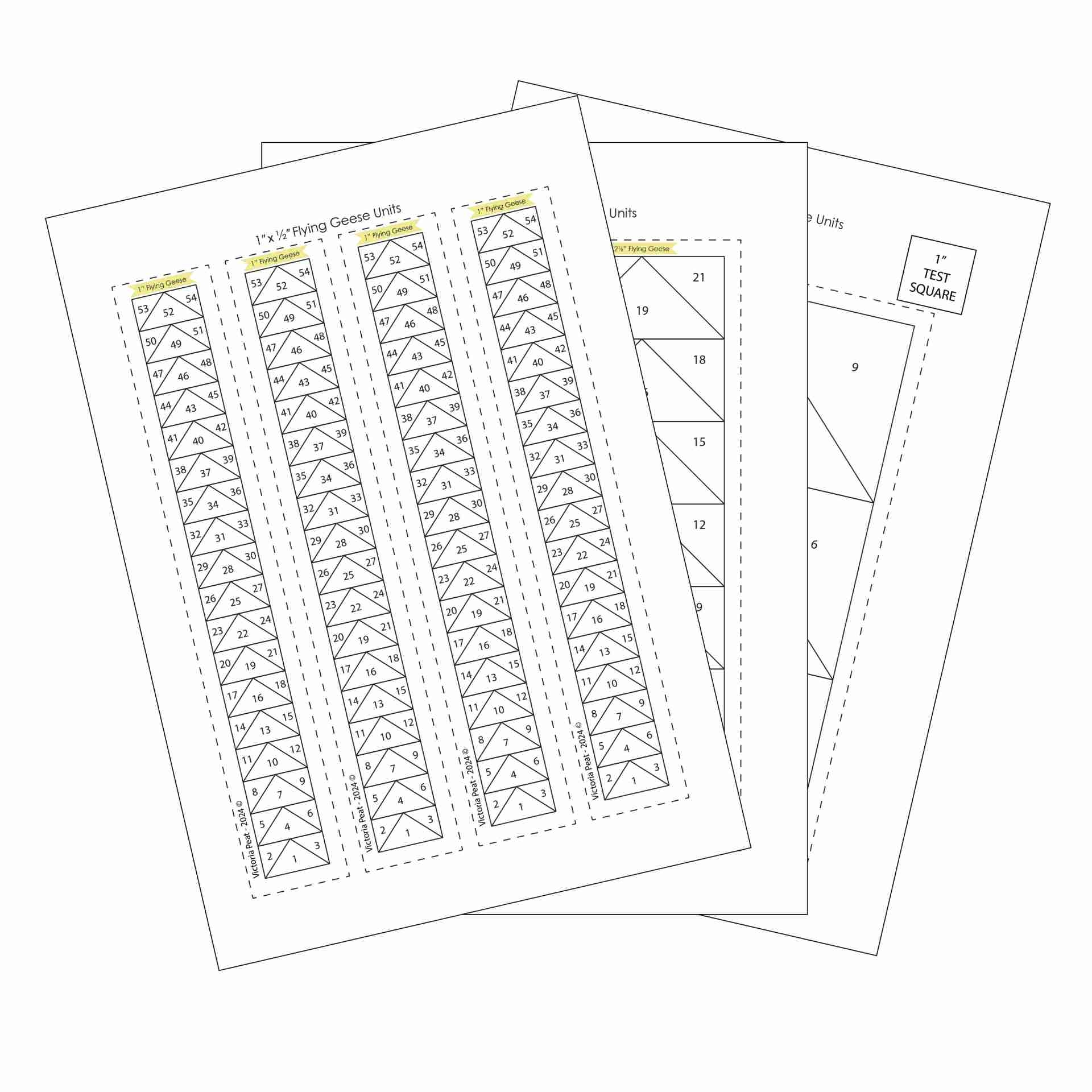 Flying Geese FPP Templates Victoria Peat