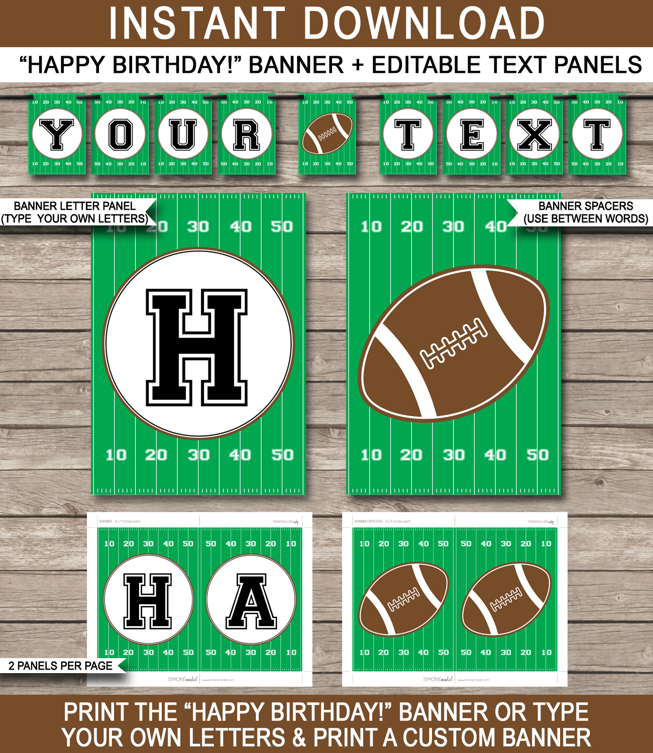 Free Printable Football Templates