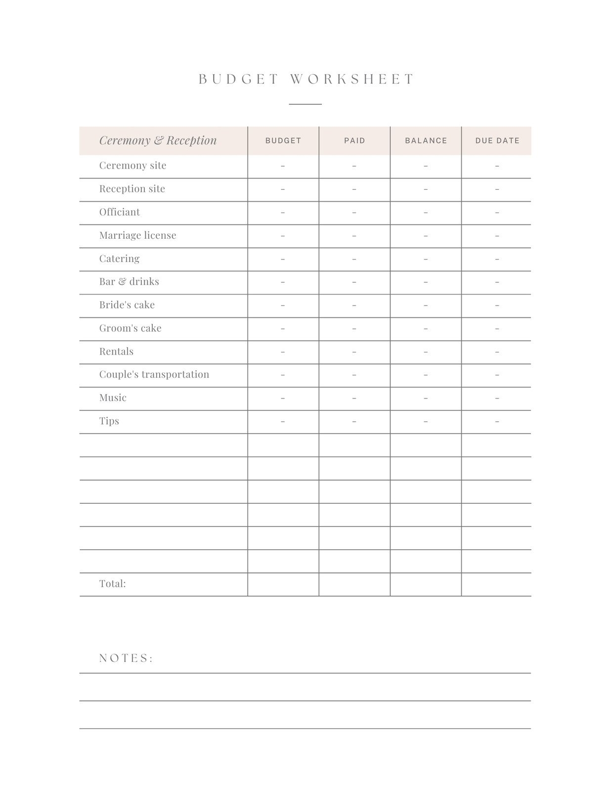 Free And Customizable Budget Templates