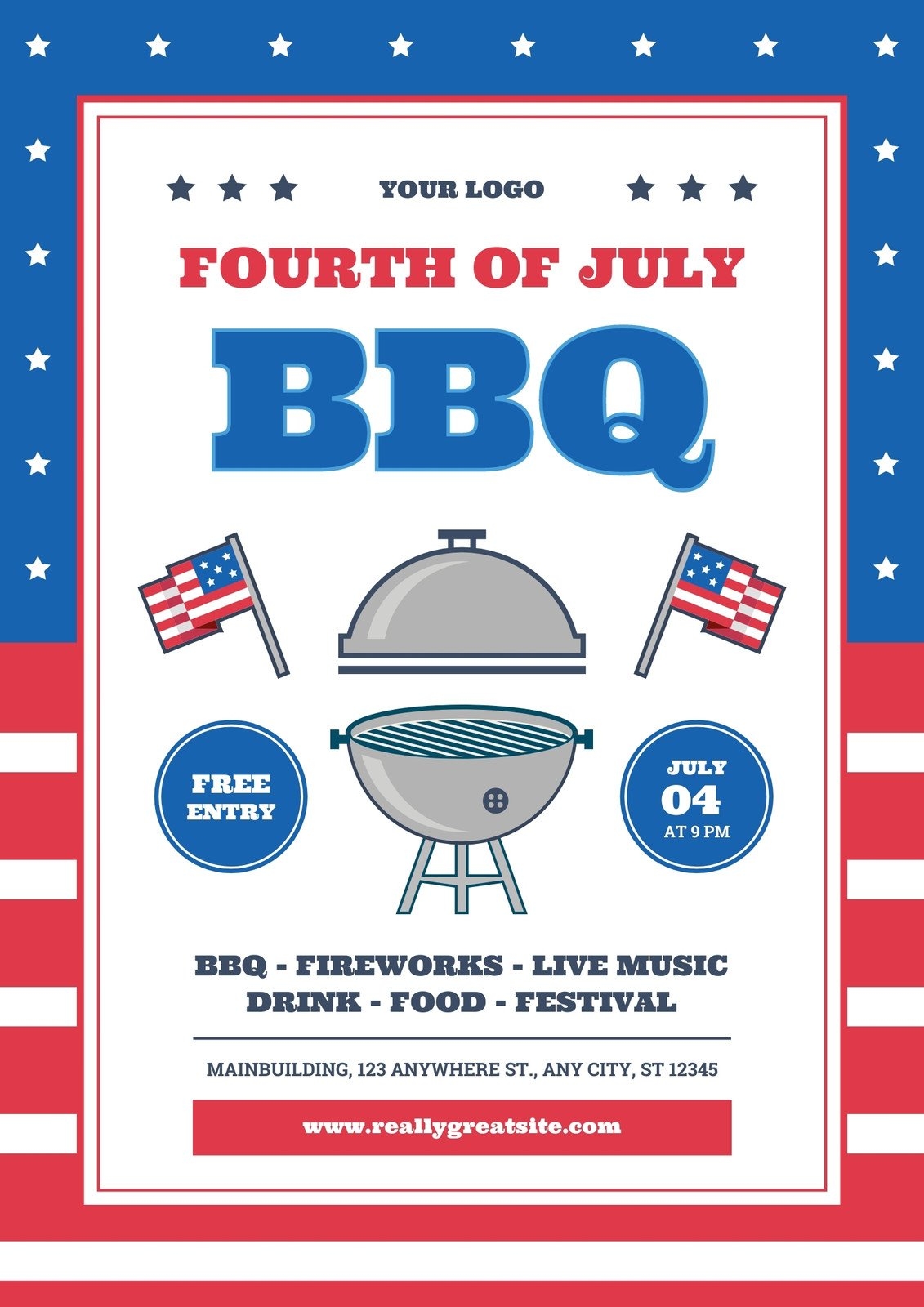 Free And Customizable Fourth Of July Templates