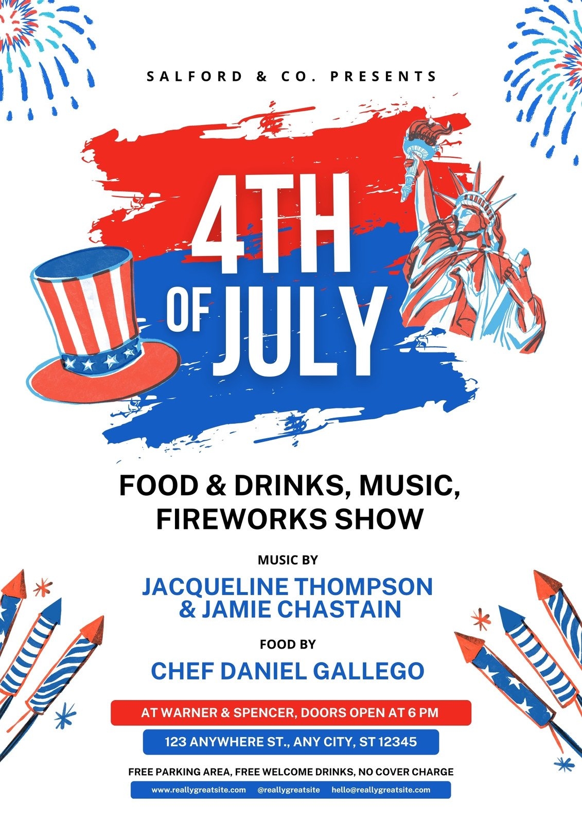 Free And Customizable Fourth Of July Templates
