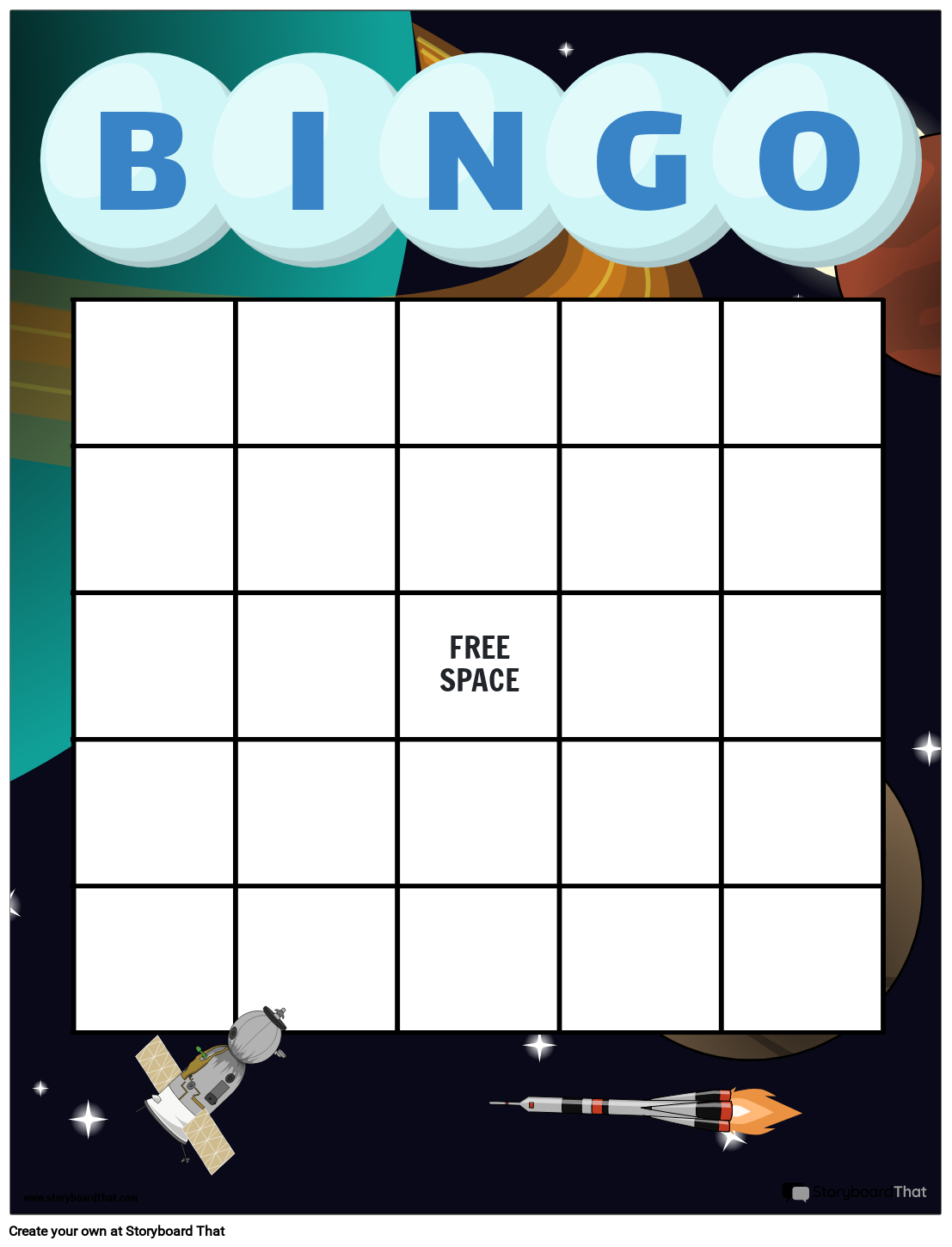 Printable Bingo Sheet Template