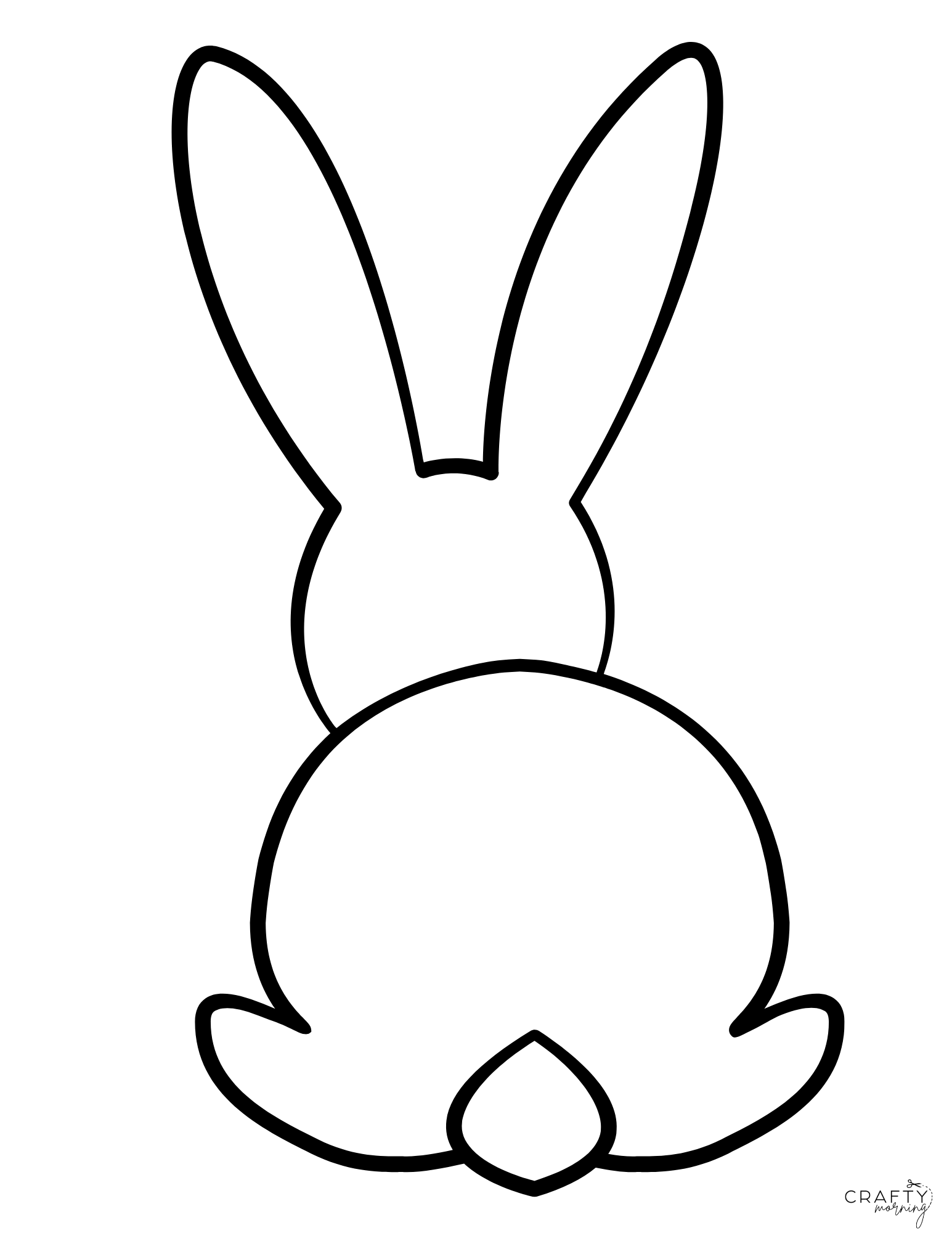 Free Bunny Outlines Printable Templates Crafty Morning