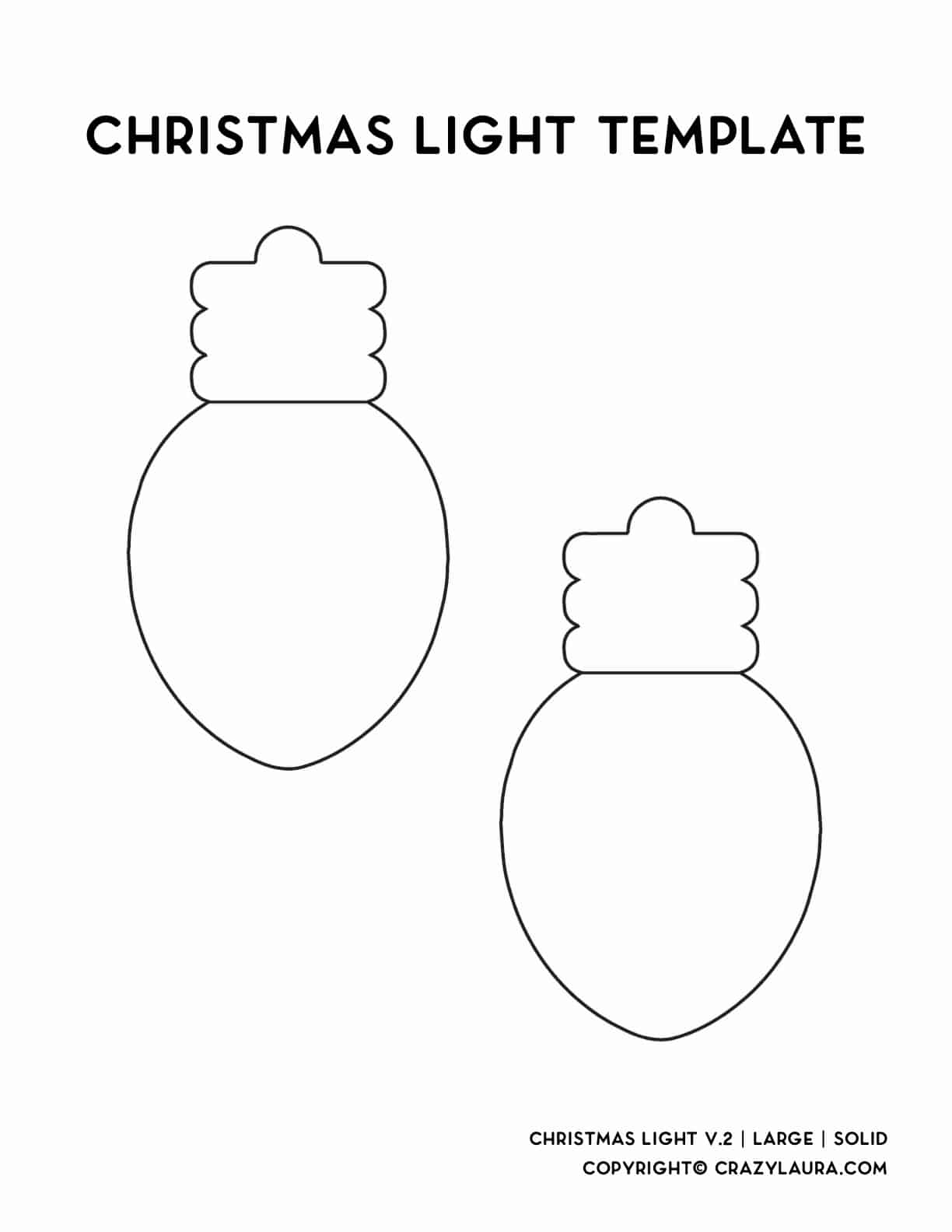 Free Printable Christmas Lights Template