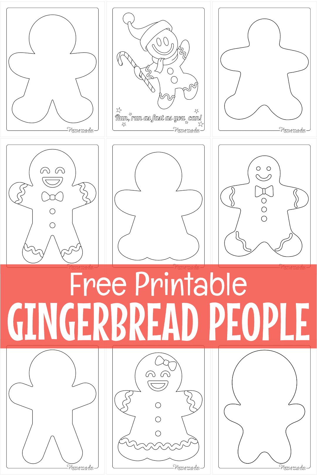 Free Printable Gingerbread Template
