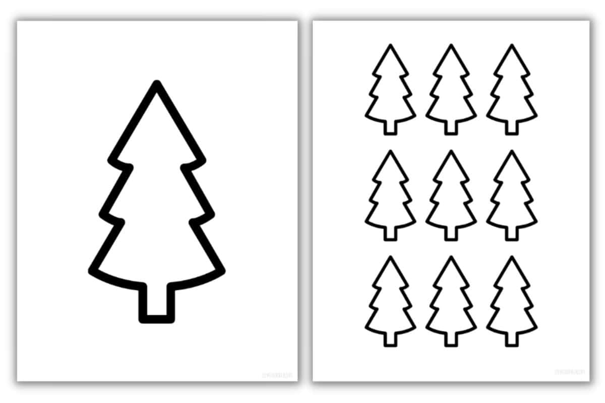 Free Christmas Tree Printable Template Coloring Pages Love Our Real Life