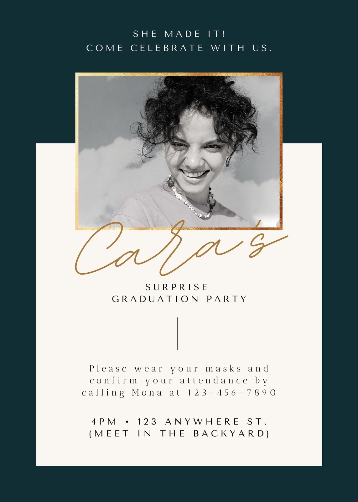 Free Custom Printable Graduation Announcement Templates Canva