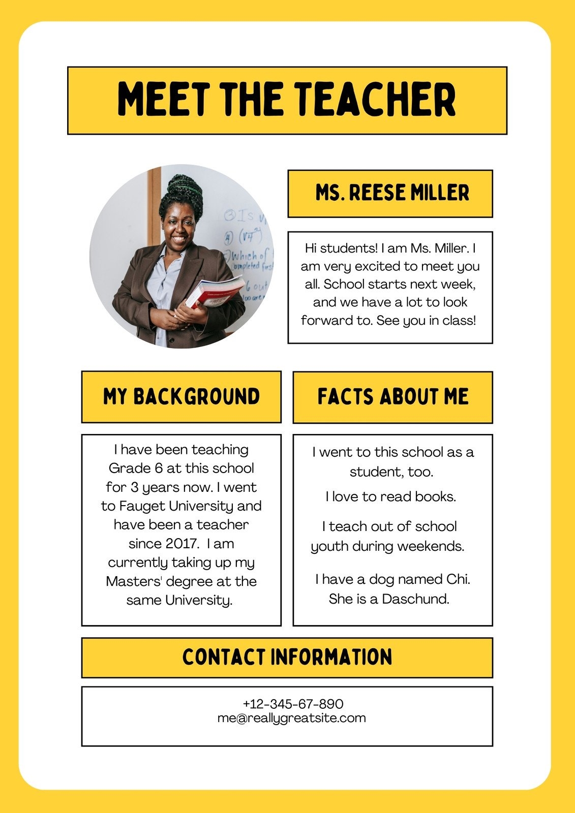 Free Custom Printable Meet The Student teacher Templates Canva