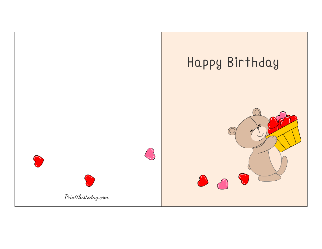 Free Printable Birthday Card Template