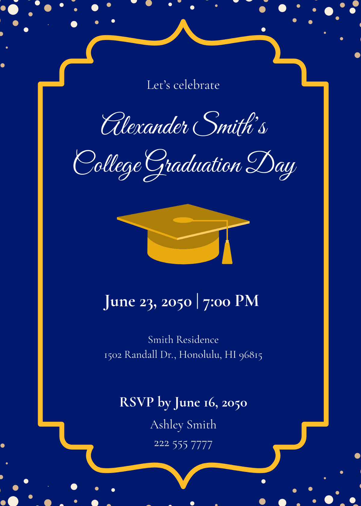 Free Graduation Invitation Templates Editable And Printable
