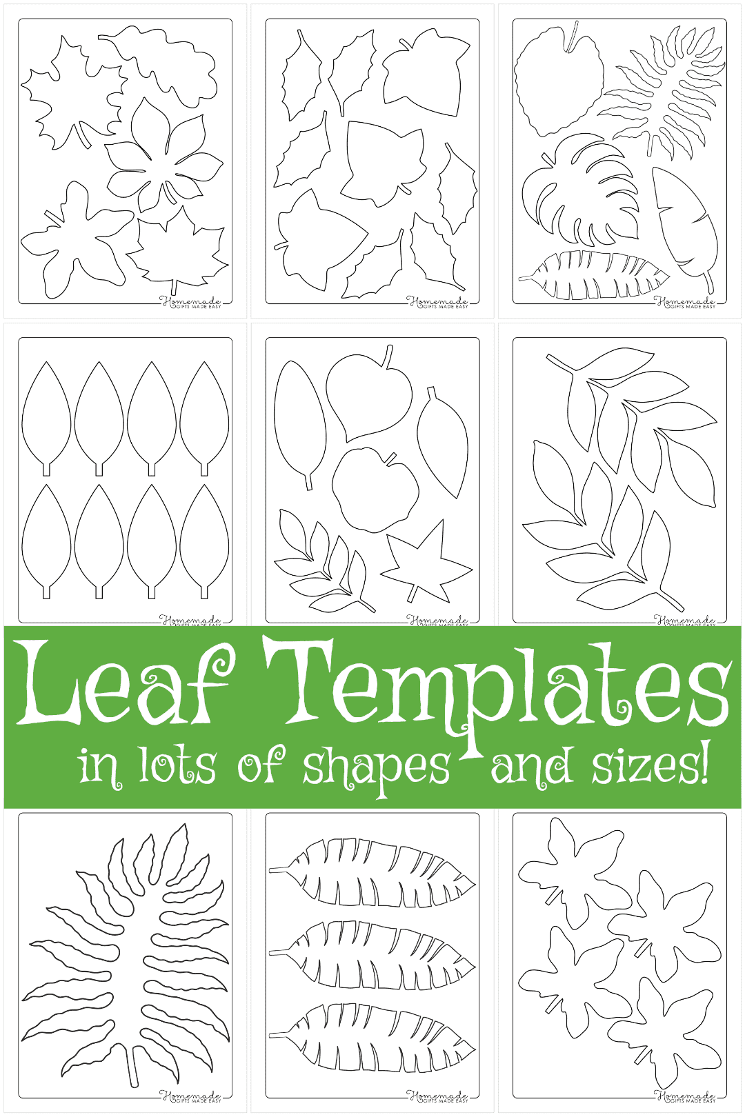 Small Leaf Template Printable