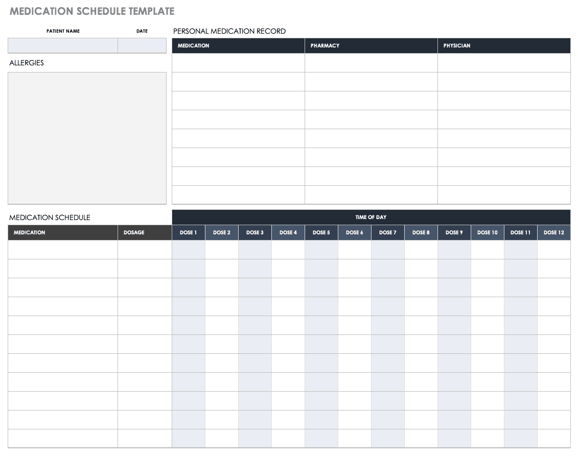 Free Medical Form Templates Smartsheet