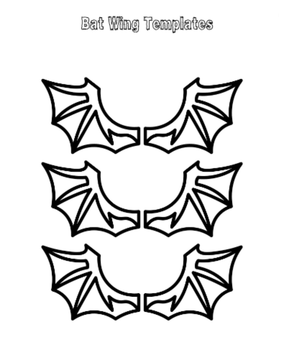 Free Printable Bat Template Stencil For Halloween Crafts Love Our Real Life