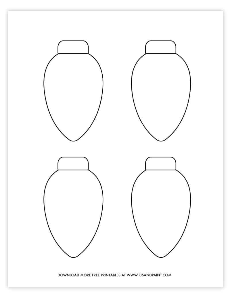Free Printable Christmas Light Template DIY Christmas Decoration Idea