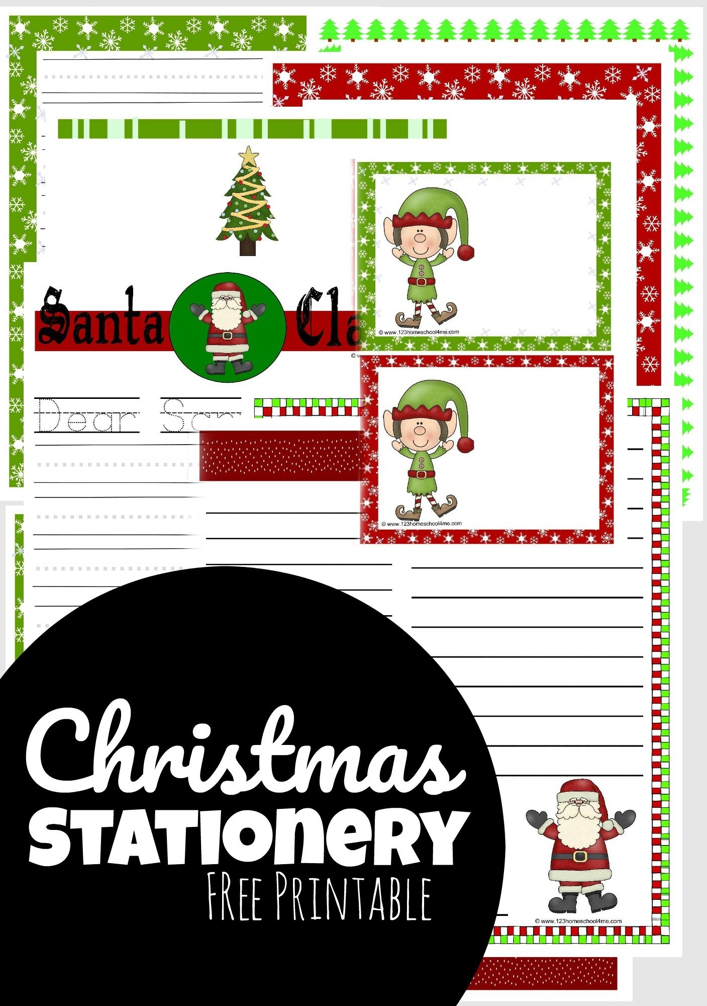 Free Printable Christmas Stationery Template