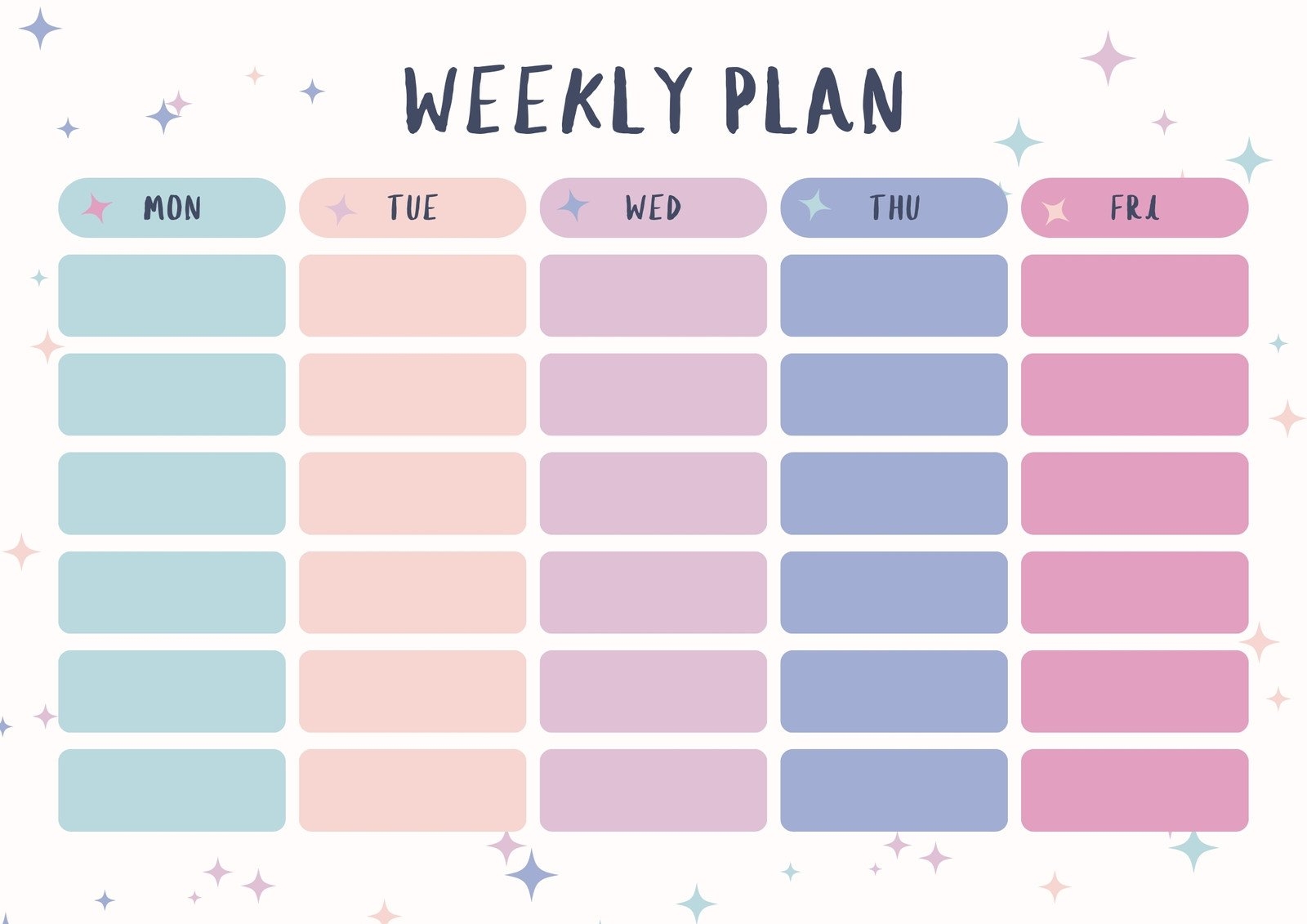 Schedule Printable Template