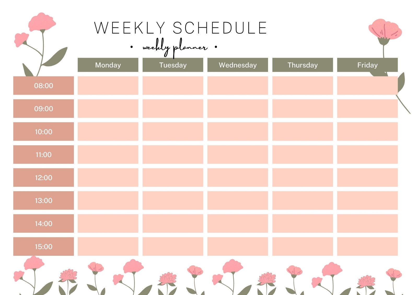 Free Printable Class Schedule Templates To Customize Canva