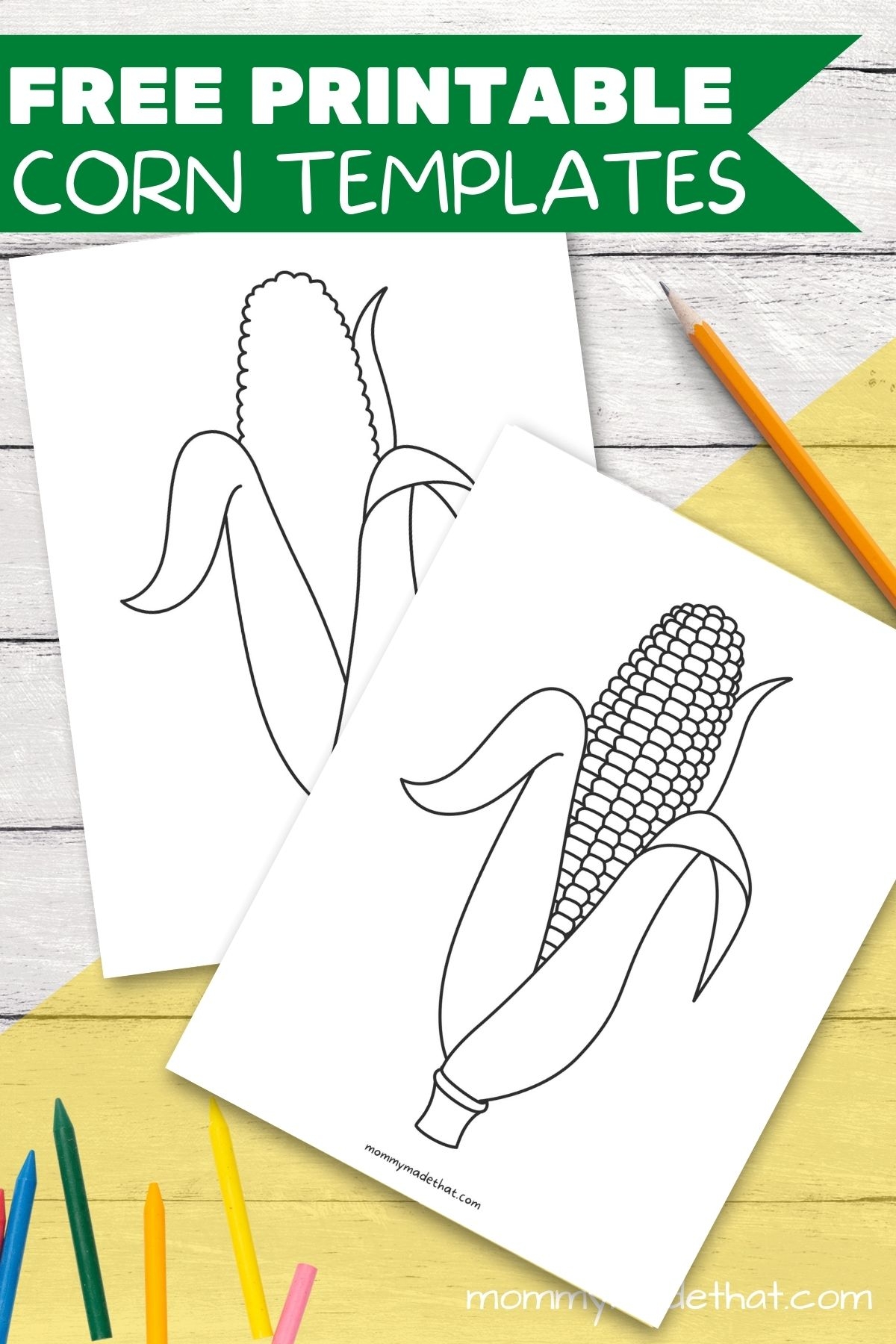 Free Printable Corn Templates Outlines For Fall Crafts