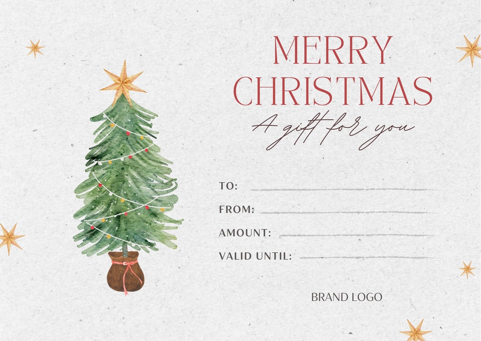 Free Printable Custom Christmas Gift Certificate Templates Canva