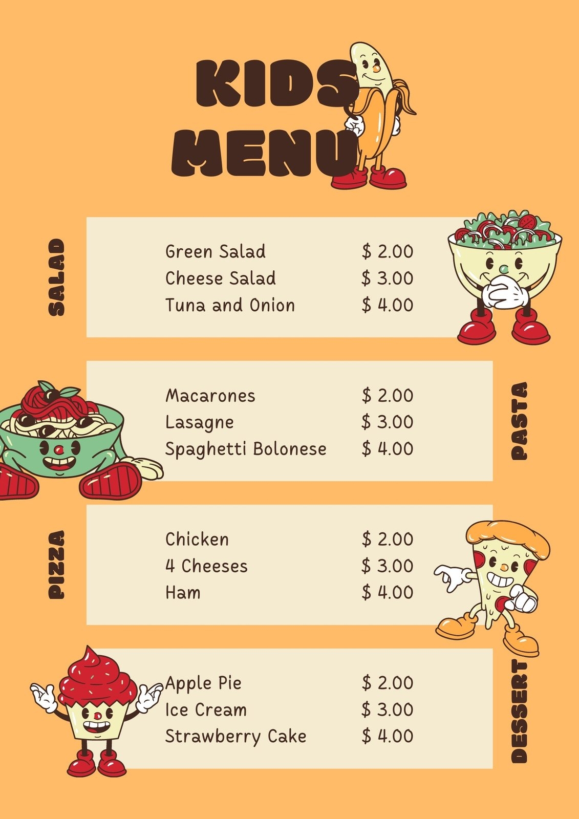 Free Printable School Lunch Menu Template