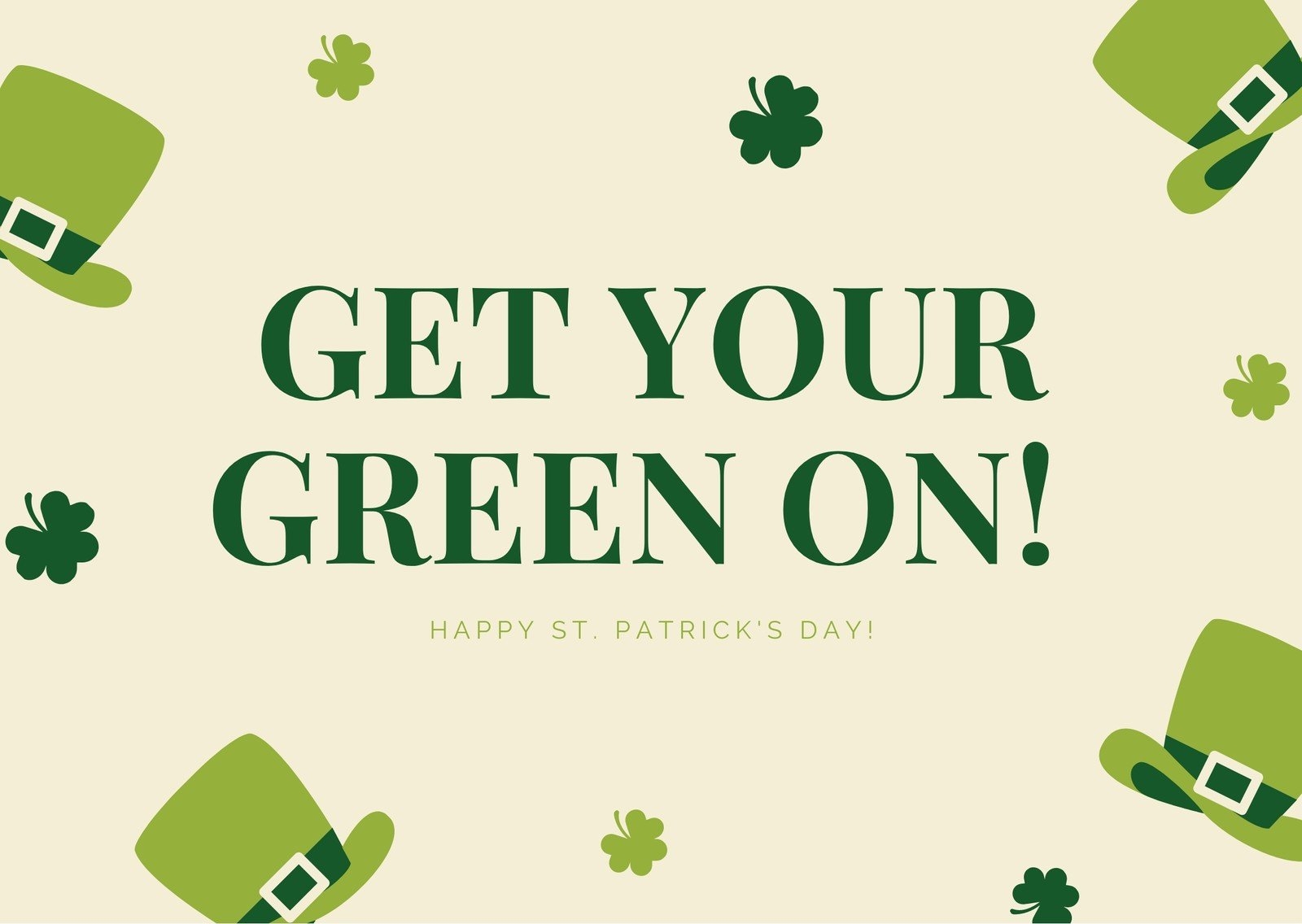 Free Printable Customizable St Patrick s Day Card Templates Canva