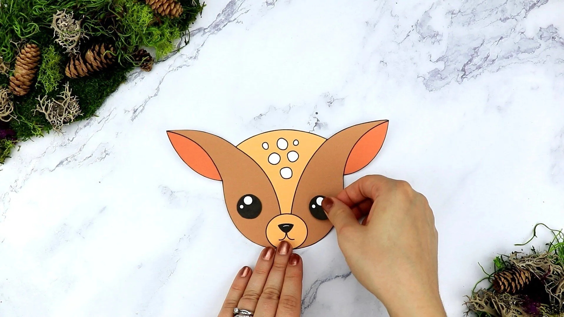 Free Printable Cut And Paste Deer Craft For Kids With Free Deer Template Simple Mom Project