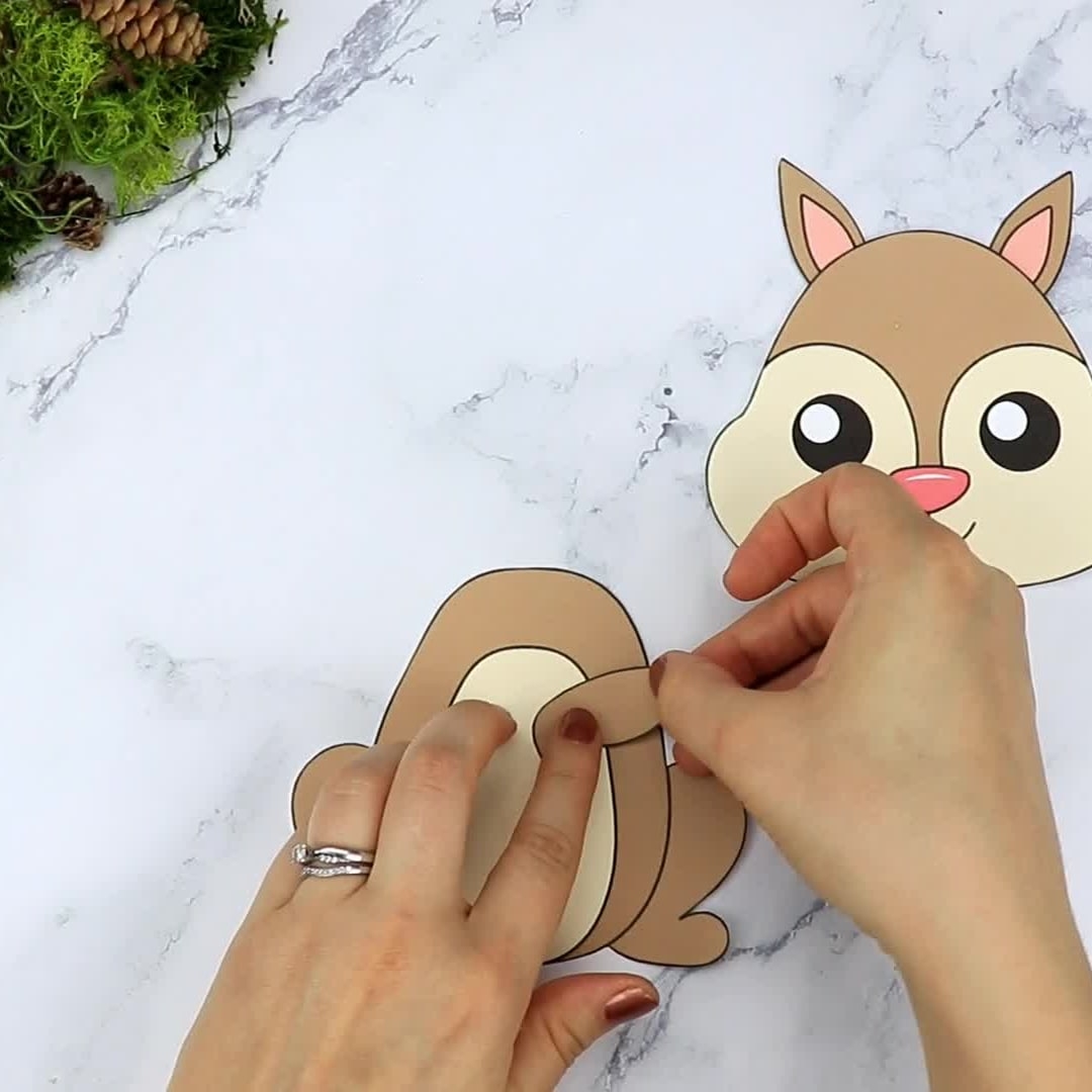 Free Printable Cut And Paste Squirrel Craft For Kids Simple Mom Project