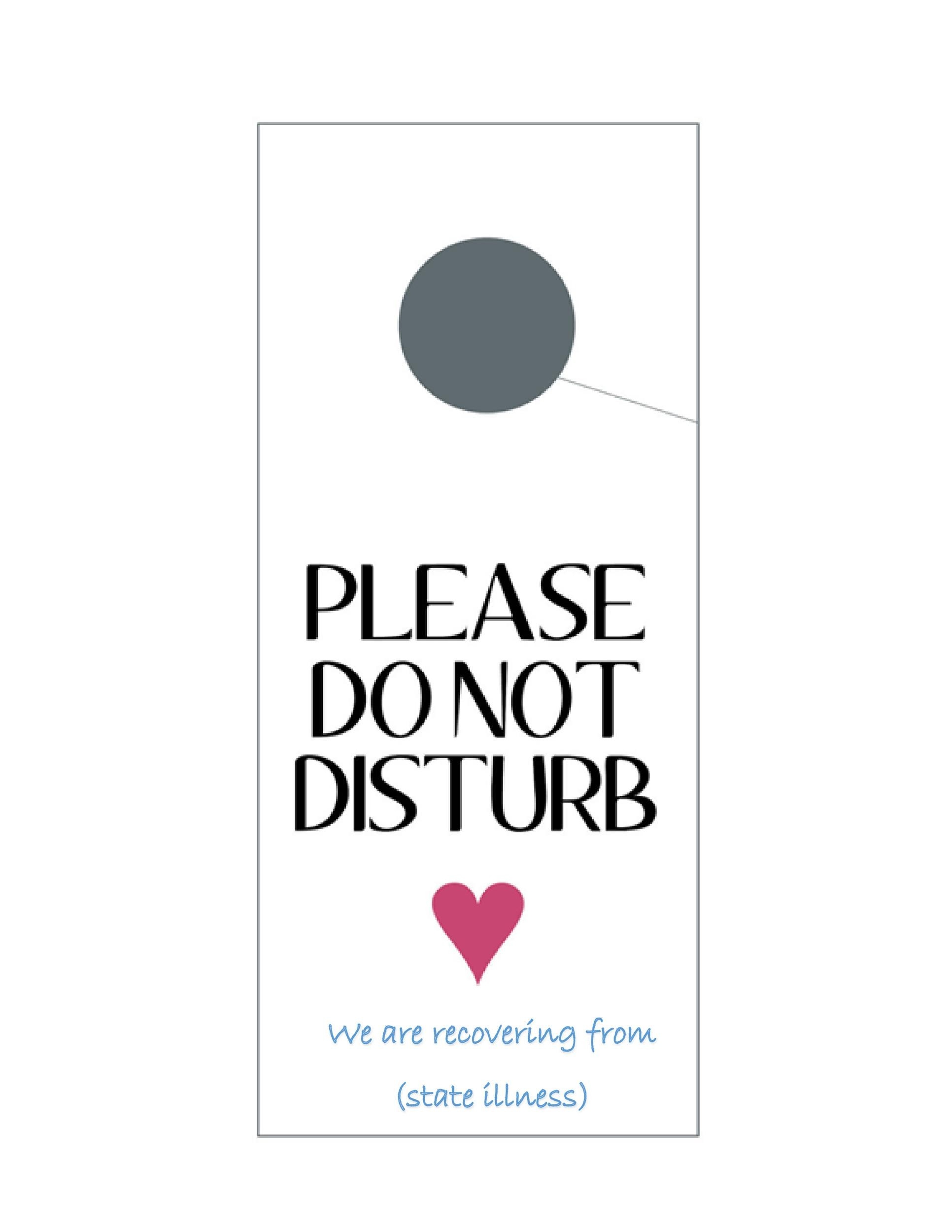 Free Printable Door Hanger Template
