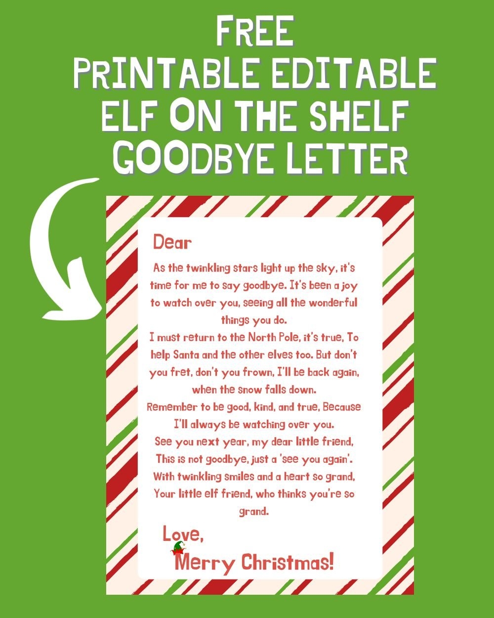 Free Printable Elf Letter Template